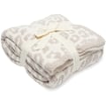 Miniatyrbillede 3 af 5: *Uld tæppe strikket tæppe plus fløjl strikket jacquard tæppe leopard tæppe*