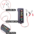 Miniatyrbillede 4 af 5: 1 stk. Bilbatteritester 12V Bilbatteri Belastningstester Test Batteritilstand og Generatoropladning Passer til Bil Lastbil Motorcykel ATV SUV Båd (Sort #2