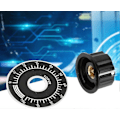 Miniatyrbillede 4 af 5: 5 stk. 6 mm/27 mm Potentiometerknap Potentiometer Riflet Knapper Lydstyrkekontrol Drejehætte med Digital Skala Plade MF-A03