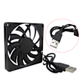 Miniatyrbillede 3 af 5: #1 stk. 5V 0,25A 80mm 80x10mm 8cm DC Børsteløs USB-forbindelse til PC-køleblæser#