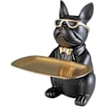 Miniatyrbillede 1 af 5: Resin Bulldog Statue - Hundefigur - Håndværksdekoration - Sort