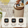 Miniatyrbild 3 av 5: 420ML Digital Smart Kaffeisolering Kopp Rostfritt Stål LED Temperaturdisplay Flaska Bil Fordonsmugg