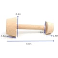 Miniatyrbillede 2 af 4: Æggetærter - Tamper DIY Bageformning Dobbeltsidet Træ Kager Pusher, Æggetærter Tamper Konditorværktøj Køkkenudstyr til Mini Muffin Pande P
