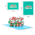 Miniatyrbillede 1 af 5: #3D Julekort Konvolutter Julemand Elg Snemand Tema#