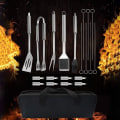 Miniatyrbillede 1 af 5: BBQ Redskaber, 20 stk. BBQ Tilbehørs Sæt, Rustfrit Stål BBQ Værktøj,