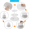 Miniatyrbilde 4 av 5: 3-trinns Cupcake-stativ, Plast-stativ for servering, Dessert