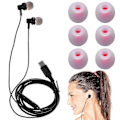Miniatyrbillede 1 af 5: 1 Sæt USB C Hovedtelefon Ergonomisk Ledningsstyret In-ear Støjreducerende Høretelefon med Ørepropper