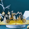 Miniatyrbillede 2 af 5: *3D Julekort Gran og Rådyr Pop-up Julekort Nytår*