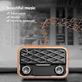 Miniatyrbilde 5 av 5: Bluetooth Retro Radio med AUX/FM, med Antenne, Klar Lyd, Bærbar Høyttaler, Kompatibel Android Nettbrett