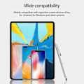 Miniatyrbilde 2 av 5: Kapasitiv penn Universal Sensitiv Berøring Ingen Forsinkelse Komfortabelt grep Utskiftbar spiss Skriving Bærbar Smarttelefon Nettbrett PC Stylus Penner for iOS