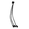 Miniatyrbild 5 av 5: 2x3-vägs 3/4-Pin Y-Splitter Adapterkabel För CPU PC-Chassi PWM Fläkt 270mm