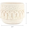 Miniatyrbillede 2 af 5: Makeup Børsteholder Organizer Kam Børster Mini Opbevaringskurv Sæt med 2 Boho Dekor Kurve, HVID