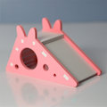 Miniatyrbillede 2 af 6: #3 Hamsterhus Træhytte til Lille Kæledyr Naturlig Levested for Hamster Gerbil Rot Chipmunk 3 Farver Pink Blå Grøn#