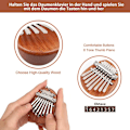 Miniatyrbillede 4 af 5: 1 x Mini Kalimba (Tåreformet), 8-Tast Kalimba, Bærbar Solid
