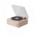 Miniatyrbild 1 av 3: Retro Bluetooth-högtalare Svart Limskiva Väckarklocka Stereohögtalare