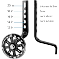 Miniatyrbillede 3 af 4: Børnecykel Stabilisator, 12-20\" Universal Børnecykel Støttehjul Cykel Hjælpehjul Cykel Træningshjul til Børnecykel