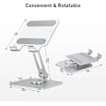 Miniatyrbillede 5 af 5: Drejelig Tablet Stand til Skrivebord 360 Graders Rotation, Foldbar Aluminium Retail Ipad Stand Holder
