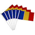 Miniatyrbillede 1 af 5: 100 stk. Rumænien Håndflag Nationalt Rumænien Håndflag 14*21cm Polyester Banner Brugerdefineret Håndflag