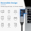 Pikkukuva 2 / 5: Usb-Usb C -sovitin, Usb A - Usb C -sovitin, 10 Gbps:n suorakulmainen Usb 3.0 -uros - Usb C -naaras -sovitin, 90 asteen Usb 3.1 Gen2 Usb C - Usb 3.0 -sovitin