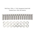 Miniatyrbilde 3 av 5: 16 stk. Sylinderhodeskruer i rustfritt stål - erstatning for Chevy Big Block BBC 348 396 402 409 427 454 502 motorer