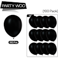 Miniatyrbillede 4 af 5: 100 stk. 10 tommer sorte helium balloner, sorte helium balloner