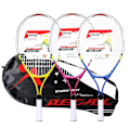 Miniatyrbilde 3 av 4: 1 Sett Legering Tennisracket med Bag Foreldre-Barn Sportsspill Leker for Barn Tenåringer Spiller Spill Utendørs (Rød)