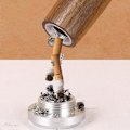 Miniatyrbild 5 av 5: Valnötsask Askkopp Cigaretthållare Fallfri
