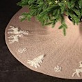 Miniatyrbillede 1 af 5: #Beige, 92cm, Juletræstæppe, Træskørt, Elg-Juledekoration#