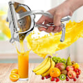 Miniatyrbillede 4 af 5: Juicer i rustfrit stål, frugtpresser manuel i rustfrit stål, håndpresser, citruspresser, til presning af citroner, appelsiner, citrusfrugter