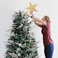 Miniatyrbilde 5 av 5: #Gullglitter Juletre Stjerne for Juletrepynt, 2#