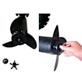 Miniatyrbilde 1 av 5: Båtpropeller Elektrisk Påhengsmotor Propell For Et44l Et54l D65l Trollingmotorer Monteringsutstyr/båt 3-blader (svart)
