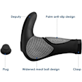 Miniatyrbilde 2 av 4: Sykkelstyre Håndtak Ergonomisk MTB Terrengsykkel Sykling Låsbare Håndtak Anti-skli Horn Bar End Styre - Ett Par (Svart + Grå)