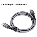 Miniatyrbilde 4 av 5: DisplayPort 2.1 Kabel 16K 30Hz 40Gbps 3D Dynamisk HDR Hann til Hann DisplayPort Kabel for FreeSync for G Sync Spillskjerm 2m