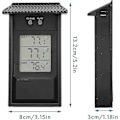Miniatyrbild 2 av 5: Växthustermometer, Max Min Digital Väggtermometer, Utomhus Vattentät Termometer För Inomhus Utomhus Hem Trädgård Växthus
