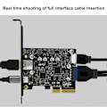 Pikkukuva 4 / 5: PCIe 3.0 - USB3.2 Express -laajennuskortti Windowsille, SATA-virtaliitin, Type-C, Type-E, 19-nastainen, 20-nastainen liitäntäkortti emolevylle