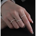 Miniatyrbillede 5 af 5: Perleringe til kvinder, elastiske perleringe, stabelbare ringe, tynde, fine ringe, håndlavede perlesmykker, statement ring, komfortabel pasform, størrelse 6