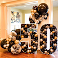 Miniatyrbillede 3 af 5: 100 stk. 10 tommer sorte helium balloner, sorte helium balloner