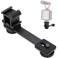 Miniatyrbild 1 av 5: Blixtskofäste 3 i 1 Mikrofon, Kamera Blixtsko Adapter, Förlängningsfäste, Trippel Blixtskofäste Adapter, för Mikrofon, LED, Monitor för DSLR, C