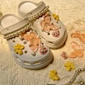 Miniatyrbillede 3 af 4: 14 stk. 3D Butterfly Clog-Sandaler Pynt, Sko Charms, Sød