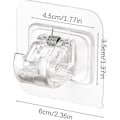 Miniatyrbild 2 av 5: Gardinstångsfäste, Självhäftande Gardinstångskrokar, 4 Stycken Transparent Gardinstångsfäste Gardinkrokfäste För Kök Badrum