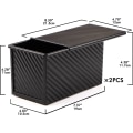 Miniatyrbild 1 av 5: Brödform 2-pack, 1 lb Icke-klibbig Brödform Med Lock Kolstål C