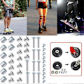 Miniatyrbild 3 av 5: Inline Skate Axel Skruv, Skate Hjul, Rullskridsko Med Axel & Axelskruvar & Nyckel, a