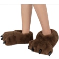 Miniatyrbillede 4 af 4: #Brune Plys Bjørn Klo Slippers Bjørn Klo Slippers#