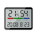 Miniatyrbillede 1 af 3: Termometer Indendørs Hygrometer, Temperatur- og Fugtighedsmåler, Høj Præcision Digital Hygrometer, LCD Digital Termometer med Ur og Dato, / S