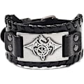 Miniatyrbillede 1 af 3: Flyvende Drage Totem Læderarmbånd, Vintage Viking Totem Armbånd, Bredt Læder Keltisk Knude Armbånd, Mode Armbånd til Mænd