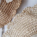 Pikkukuva 1 / 5: Laaja reunallinen pehmeä taittuva pitsi-jousi-olkihattu (Beige), UV-suoja