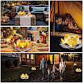 Miniatyrbilde 5 av 5: *2 stk. Koding Solar LED Lanterne Utendørs Hage Metall Lotus med*