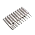 Miniatyrbillede 2 af 5: 10 stk. Cr-v Torx Skruetrækker Bits Sæt T3 T4 T5 T6 T7 T8 T9 T10 T15 T20 Mobil Reparationsbit Blommeblomster Reparationshoved