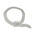 Miniatyrbilde 4 av 4: Rhinestone Choker Halskjede Sølv Diamant Stjerne Halskjeder 4 Rader Cr