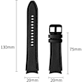 Miniatyrbillede 1 af 5: Sort - Passer til Samsung Watch Watch4 Watch5 silikone rem 46